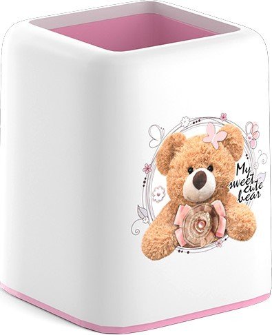 

Подставка настольная Erich Krause Forte Teddy Bear 55845 (белый/розовый)