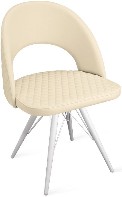 

Стул Трия Гэтсби К3 (белый матовый/кожзам Polo Cream)