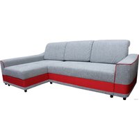 Угловой диван Пинскдрев Микс (угловой, серый/красный)