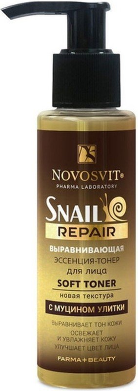 

Novosvit Эссенция для лица Soft Toner выравнивающая с муцином улитки 100 мл