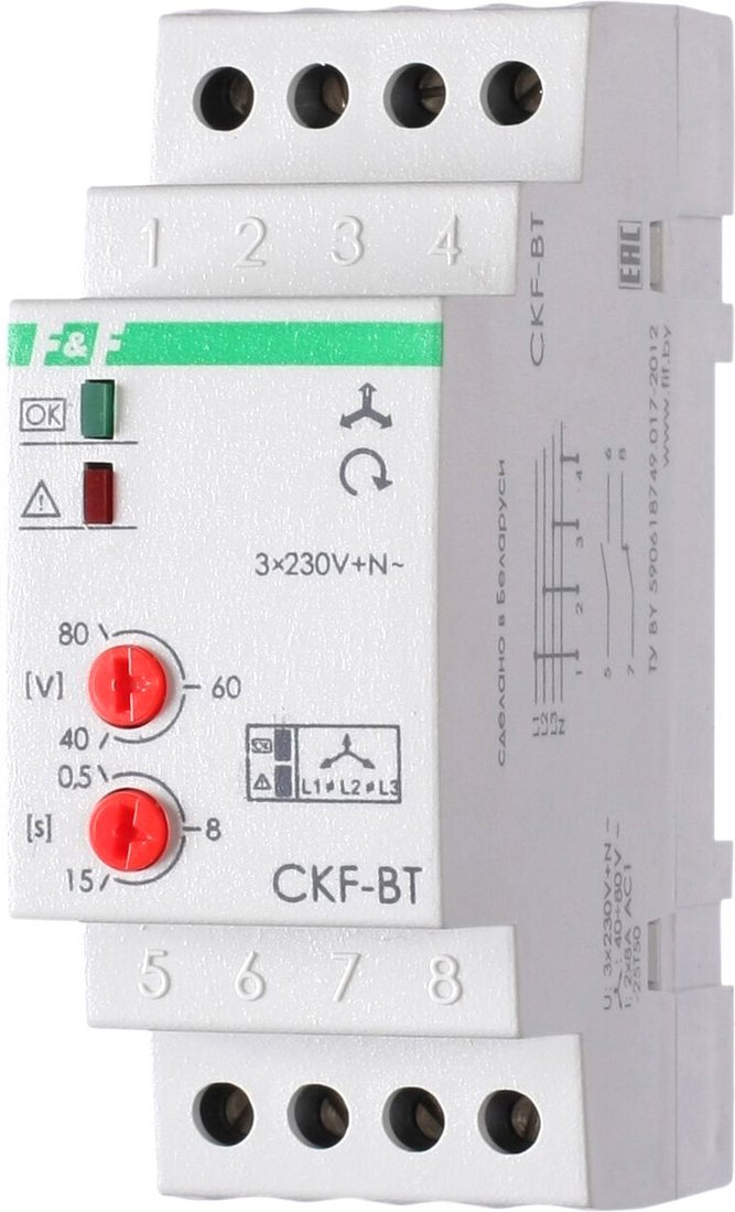 

Реле контроля фаз Евроавтоматика F&F CKF-BT EA04.002.004