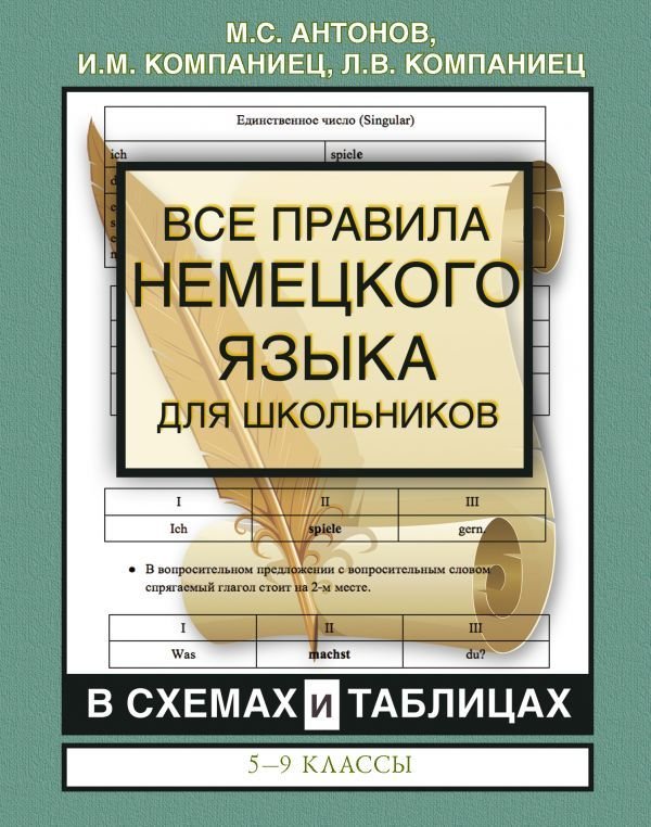 

АСТ. Все правила немецкого языка для школьников в схемах и таблицах. 5-9 классы