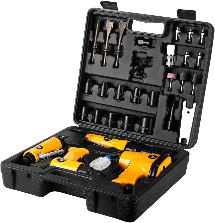 

Deko Premium SET 34 018-0908 (прямая пневмошлифмашинка, пневмотрещотка, пневмодолото, пневмогайковерт)