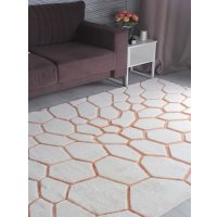 Ковер для жилой комнаты Pixel Rabbit Carving PX4003-STAN-CREAM-TERRA (0.8x1.5)