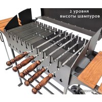 Мангал для дачи Progrill Чикаго вуд XL на колесах (5 мм)