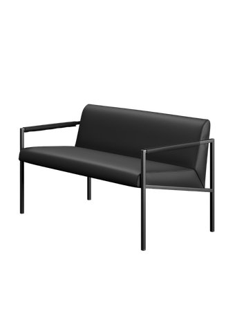 Диван MONOFIX Юнта (экокожа, черный)