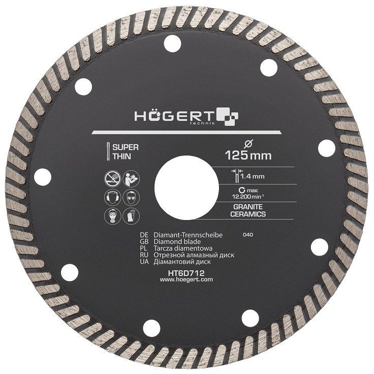

Отрезной диск алмазный Hoegert Technik HT6D712
