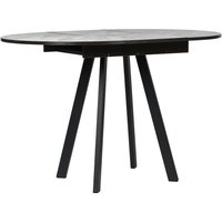 Кухонный стол ВВР Элип-2 (лавант/черный профиль, пластик)