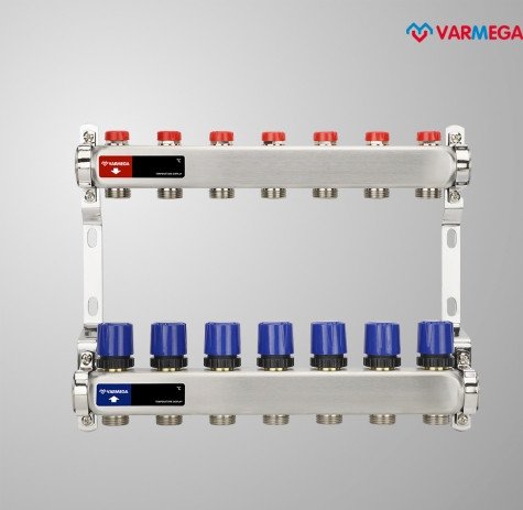 Запорная арматура Varmega Коллекторная группа для отопления ВР 1, на 6 контуров 3/4 EK VM15506