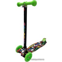 Трехколесный самокат Scooter Maxi 036Z (салатовый/принт)