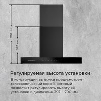 Кухонная вытяжка MAUNFELD Modern 60 (чёрный)