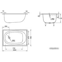Ванна BLB Europa 105x70