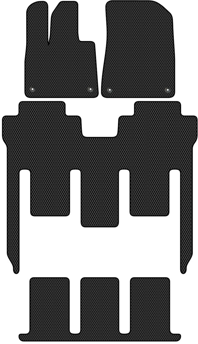 

Комплект ковриков для авто Alicosta Voyah Dreamer I (минивэн / минивен,гибрид) 2021 - Н.В. +3 ряд (черный, ромб)