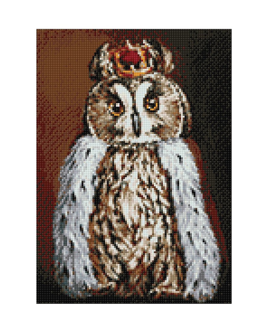 

Алмазная мозаика Wizardi Король филин 2WD2468