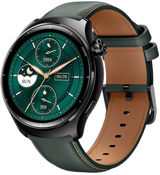 Умные часы Mibro Lite 3 Pro (с зеленым кожаным ремешком)
