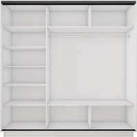 Шкаф-купе Трия Румер-2 СШК 3.210.70-11.13.11 Н 3-х дверный (дуб крафт табачный/дуб крафт табачный/зеркало/дуб крафт табачный/черный профиль)