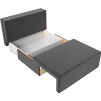 Диван Лига диванов Лагуна (велюр серый/кант велюр бежевый)