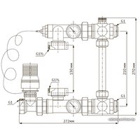 Запорная арматура Unipump Насосно-смесительный узел с термостат. стабилизацией MIX LOOP 89 в Бресте