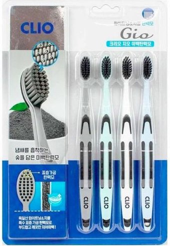 Набор зубных щеток CLIO Gio Whitening Elastic Toothbrush (4 шт)