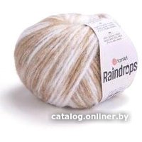 Пряжа для вязания Yarnart Raindrops 2902 50 г 115 м (бежевый с белым)