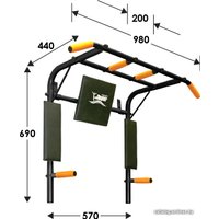 Турник с брусьями Absolute Champion Турник-брусья 3 в 1 "Стандарт"