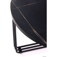 Журнальный столик Halmar Antica 80x36 (черный мрамор/черный)