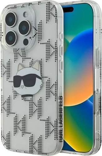 Чехол для телефона Lagerfeld PC/TPU Monogram NFT Choupette Head для iPhone 16 Pro KLHCP16LHKLPCHT