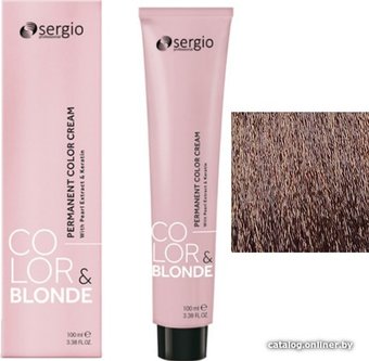 Крем-краска для волос Sergio Professional Color&Blonde 7.003 средне-русый натуральный карамельный