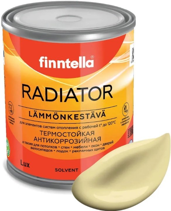 

Краска Finntella Radiator Hirssi F-19-1-1-FL118 0.9 л (пастельно-желтый)