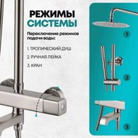 Душевая система  Grocenberg GB7005 (никель)