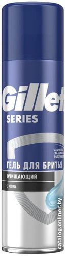 Гель для бритья Gillette Series Очищающий для бритья с древесным углем 200 мл