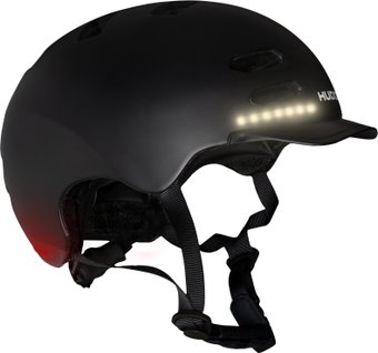 Cпортивный шлем Hudora Skaterhelm LED 84175 (р. 55-58, черный)
