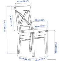 Обеденная группа Ikea Роварор/Роварор 094.005.55 (дубовый шпон/черный)