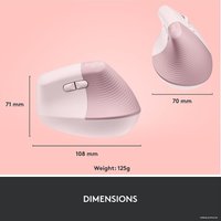 Вертикальная мышь Logitech Lift (розовый) в Могилеве