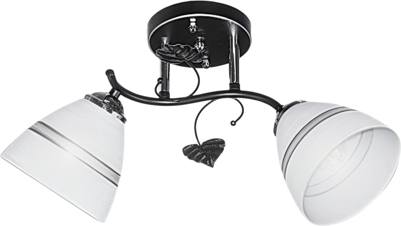 

Припотолочная люстра Aitin Pro НПБ 02-2x60-101 5722/2 (черный/хром)