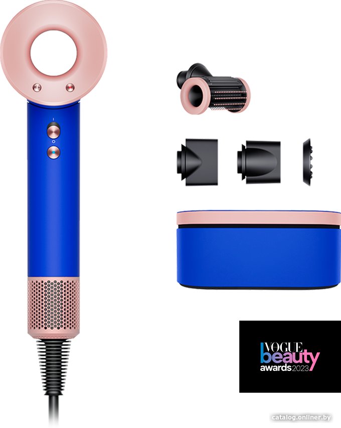 Фен Dyson HD15 Supersonic (с переходником на евровилку, синие румяна)