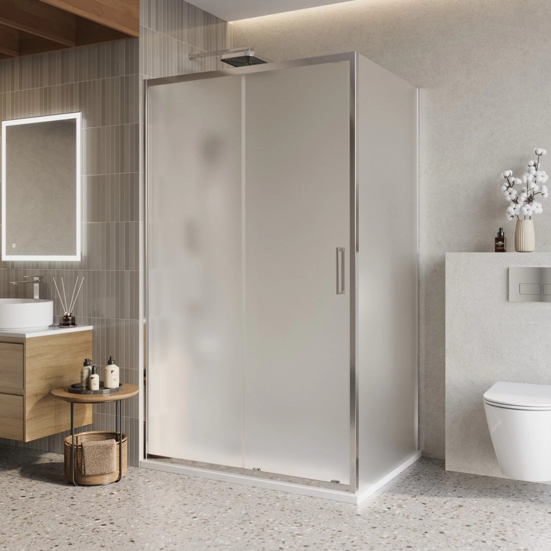 

Душевой уголок BelBagno LUCE-AH-1-120/90-P-Cr