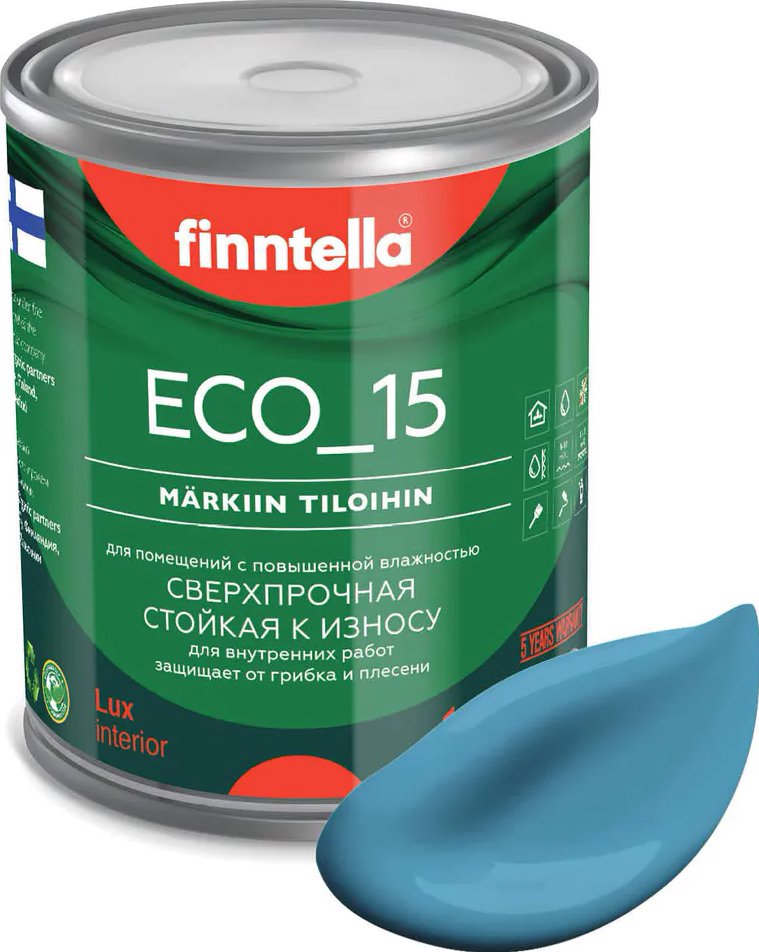 

Краска Finntella Eco 15 Aihio F-10-1-1-FL015 0.9 л (голубой)