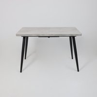 Кухонный стол Мамадома Borg radial-120 раздвижной 120-160х80 (серый сланец/черный)