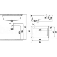 Умывальник Creavit TP 38x60 TP760-00CB00E-0000