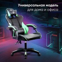 Игровое (геймерское) кресло Оклик Drifter (черный/зеленый)