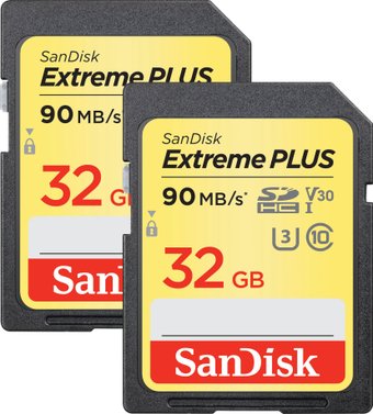 SanDisk Extreme Plus SDHC SDSDXWF-032G-GNCI2 2x32GB