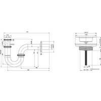 Сифон Wellsee Drainage System 182102005 (сифон, выпуск, хром)