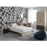 Кровать PROxSON Milton 80x200 (ясень шимо темный/дуб шамони светлый 124)