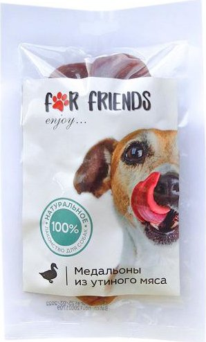 

Лакомство для собак For Friends Медальоны из утиного мяса 50 г