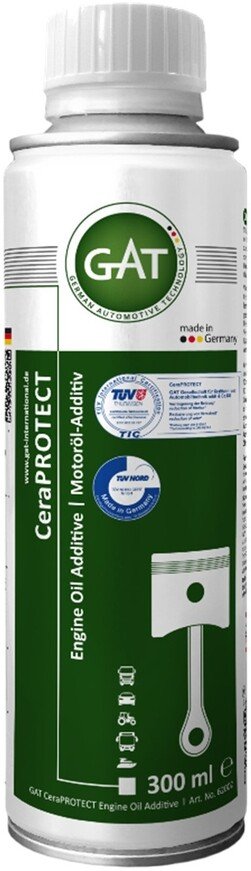 Присадка в масло GAT Присадка в масло на основе керамики CeraProtect 300мл