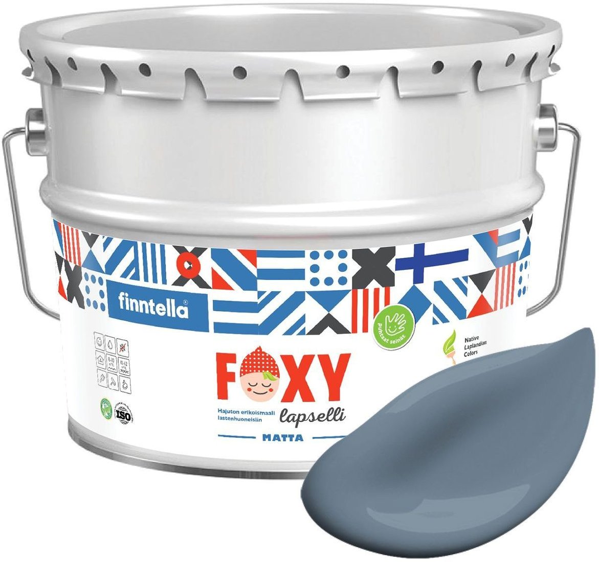 

Краска Finntella Foxy Lapselli Matte Jarvi F-50-1-9-FL287 9 л (синий)