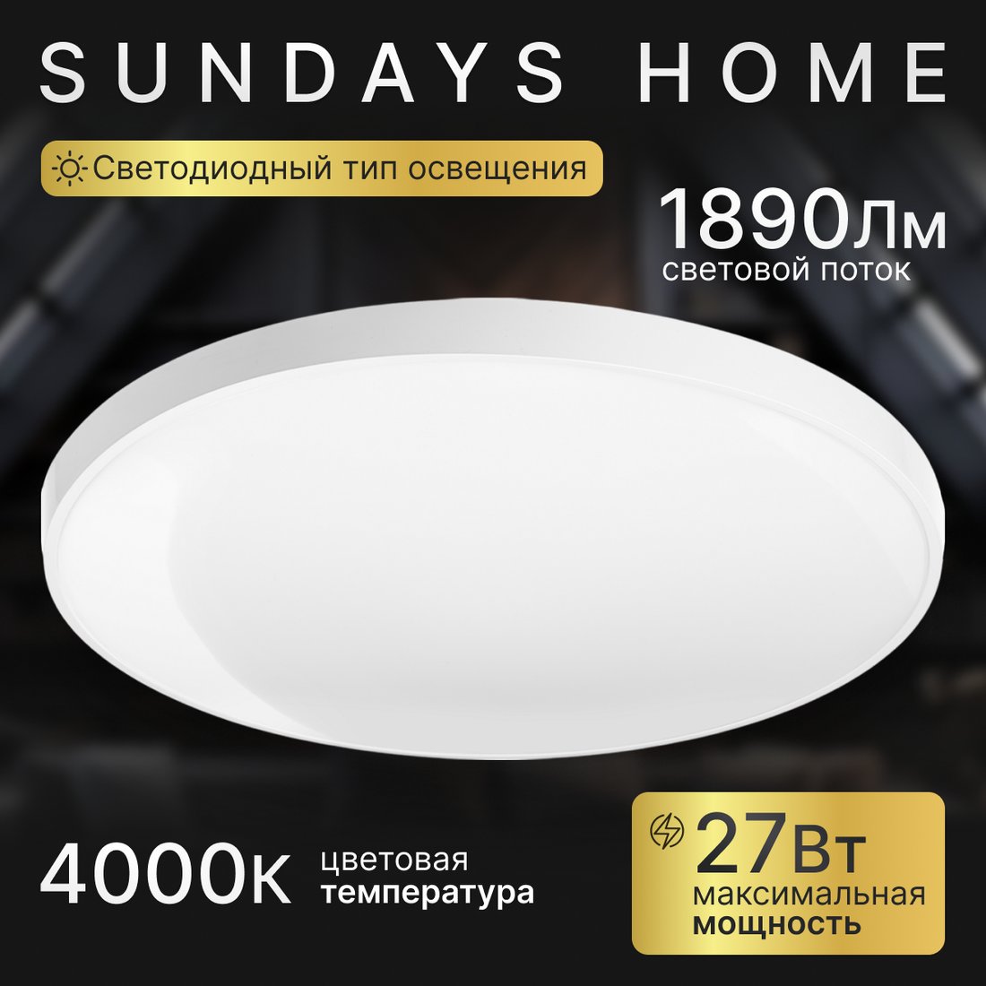 

Припотолочная люстра Sundays Home 240924-11 5740 (белый)