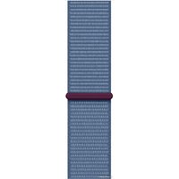 Умные часы Apple Watch Series 9 45 мм (алюминиевый корпус, серебристый/зимний синий, нейлоновый ремешок)