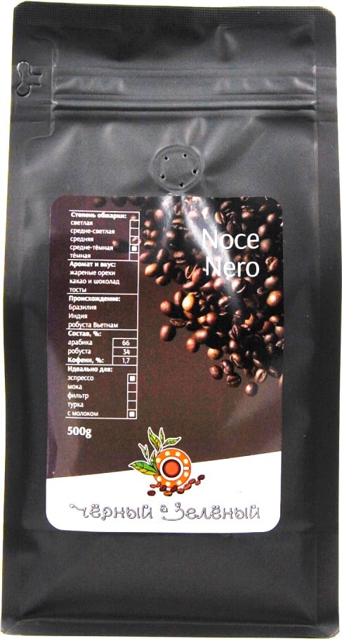 

Кофе Чёрный & Зелёный Noce Nero молотый 500 г